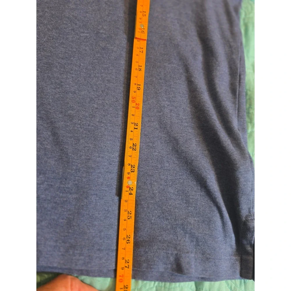 Polo Ralph Lauren Mens XL Slim Fit Long Sleeve Polo Shirt Heather Blue Pony Logo